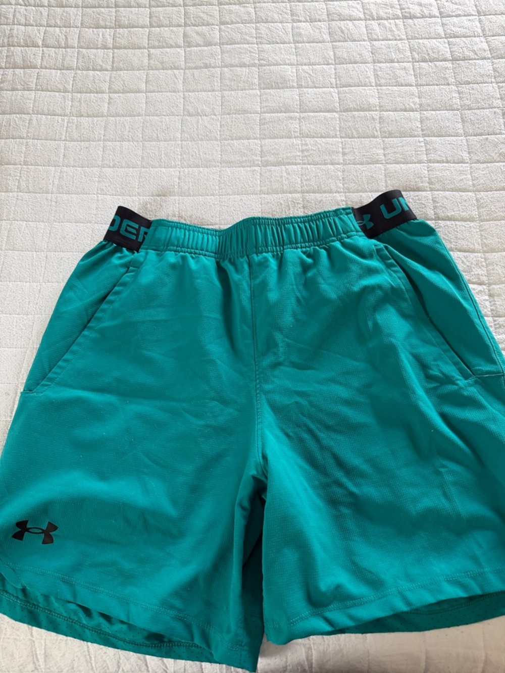 Under Armour Teal Green Kids Athletic Shorts